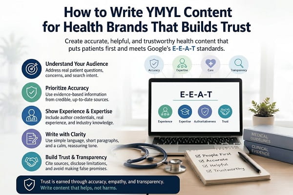 YMYL Content for Health Brands: How to Write for Trust & SEO;